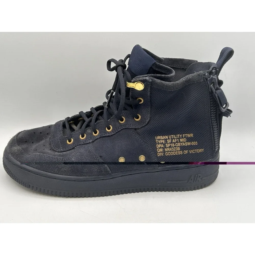 Nike SF AF1 Air Force One Mid (GS) Youth Navy‎ Blue Shoes Size US 7Y AJ0424-400